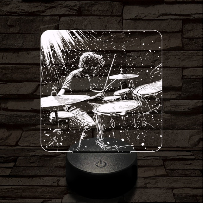 Dobszóló 7 színű valósághű 3D led lámpa