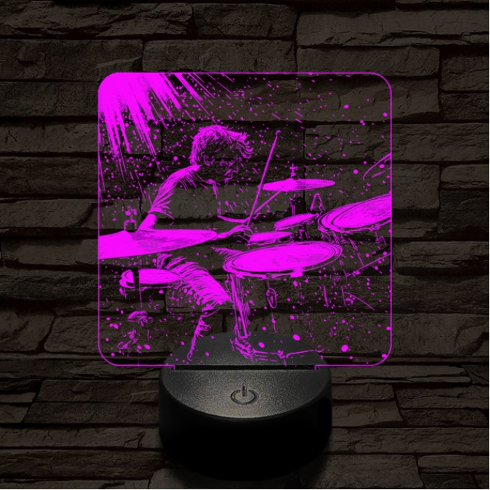 Dobszóló 7 színű valósághű 3D led lámpa