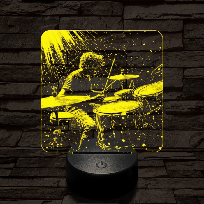 Dobszóló 7 színű valósághű 3D led lámpa