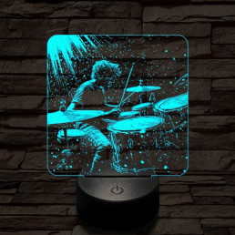 Dobszóló 7 színű valósághű 3D led lámpa