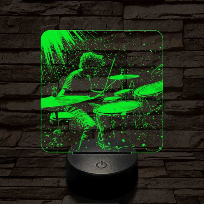 Dobszóló 7 színű valósághű 3D led lámpa