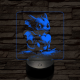 Szerelmetes kissárkány 7 színű valósághű 3D led lámpa