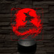 Az éj nővére 7 színű  3D led lámpa