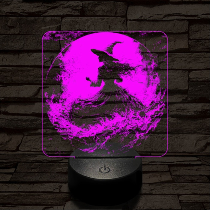 Az éj nővére 7 színű  3D led lámpa