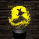 Az éj nővére 7 színű  3D led lámpa