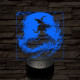 Az éj nővére 7 színű  3D led lámpa