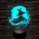 Az éj nővére 7 színű  3D led lámpa