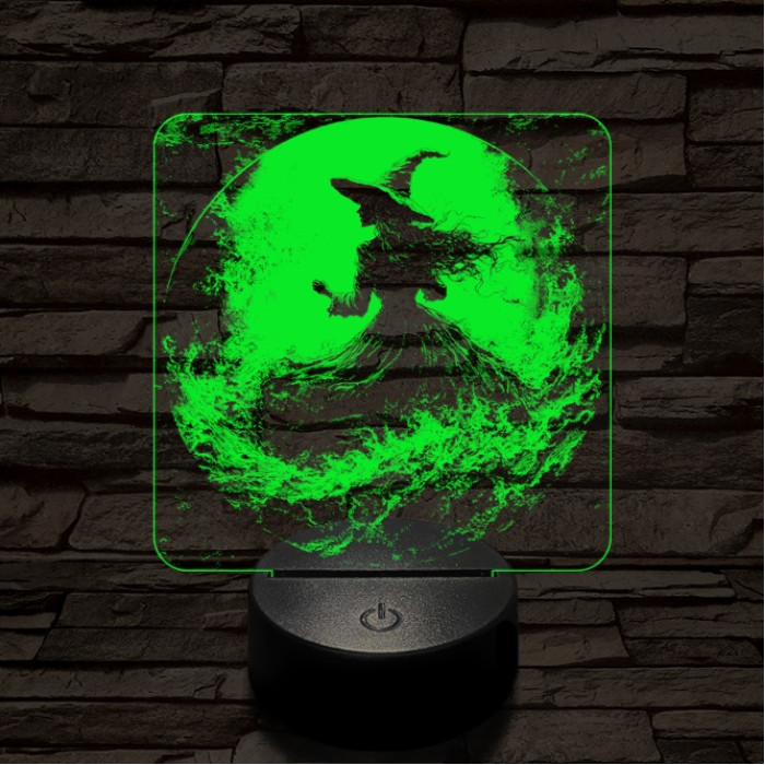 Az éj nővére 7 színű  3D led lámpa