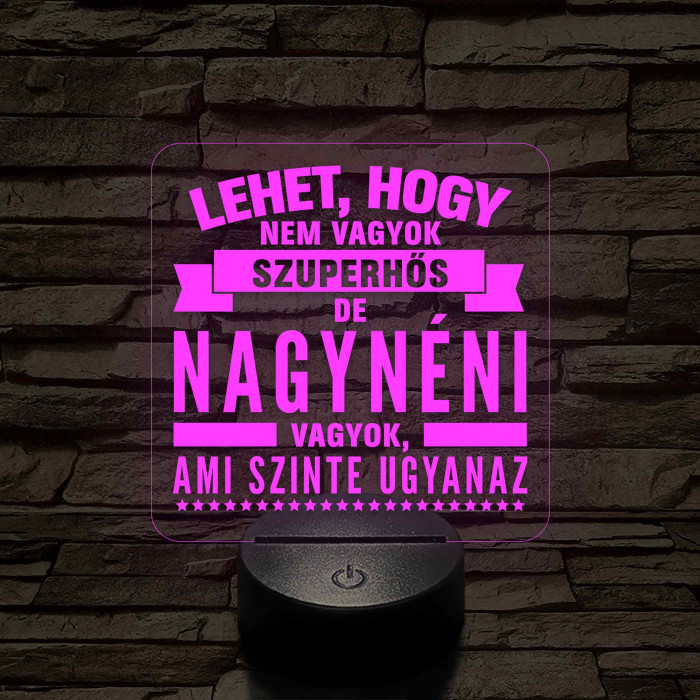 Lehet, hogy nem vagyok szuperhős, de nagynéni vagyok – 7 színű, színváltós LED lámpa