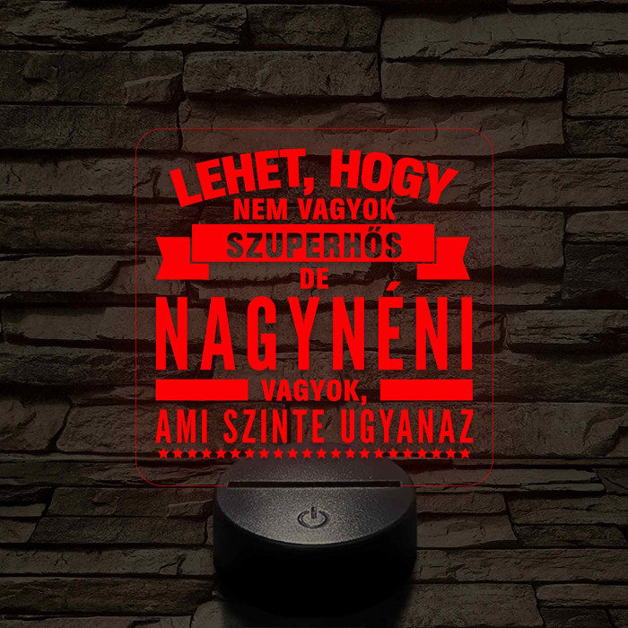 Lehet, hogy nem vagyok szuperhős, de nagynéni vagyok – 7 színű, színváltós LED lámpa