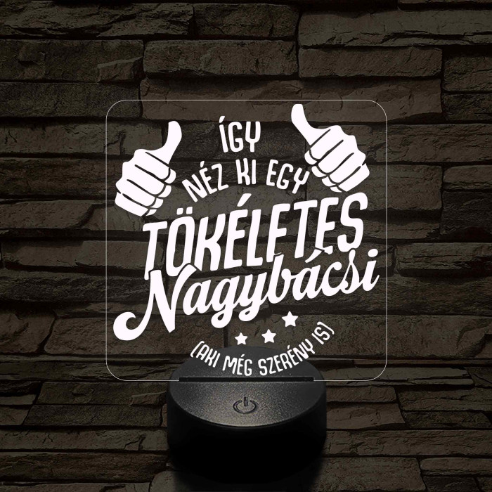 Tökéletes nagybácsi – 7 színű, színváltós LED lámpa