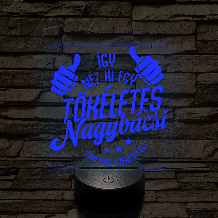Tökéletes nagybácsi – 7 színű, színváltós LED lámpa