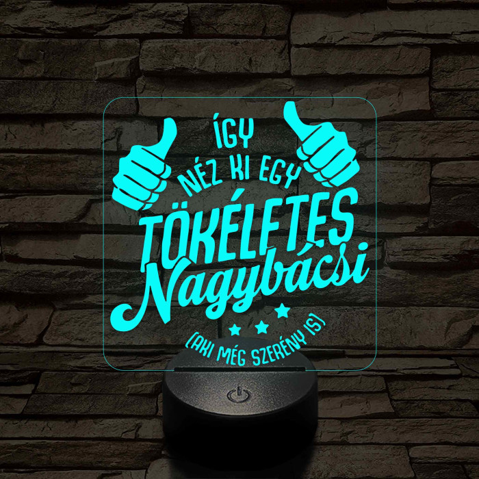 Tökéletes nagybácsi – 7 színű, színváltós LED lámpa