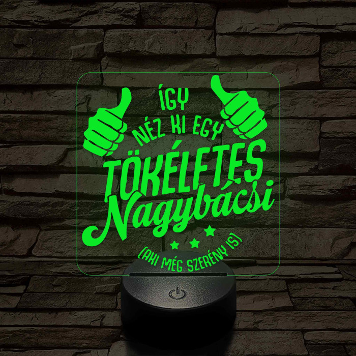 Tökéletes nagybácsi – 7 színű, színváltós LED lámpa