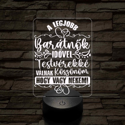 A legjobb barátnők – 7 színű, színváltós LED lámpa