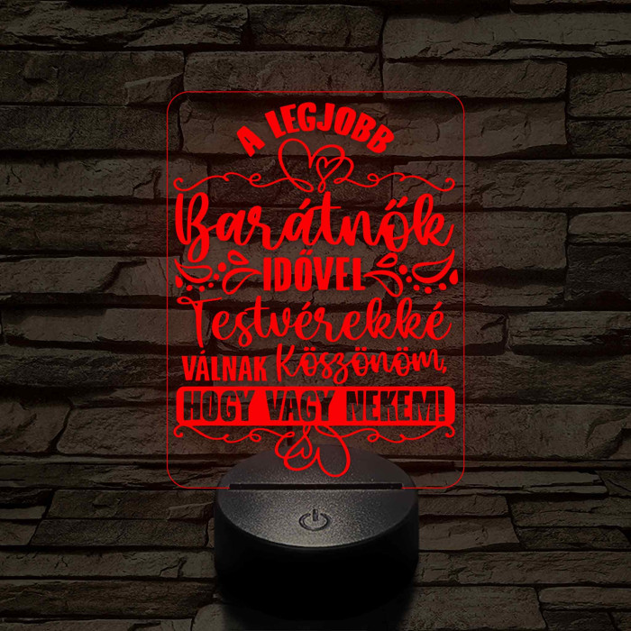 A legjobb barátnők – 7 színű, színváltós LED lámpa