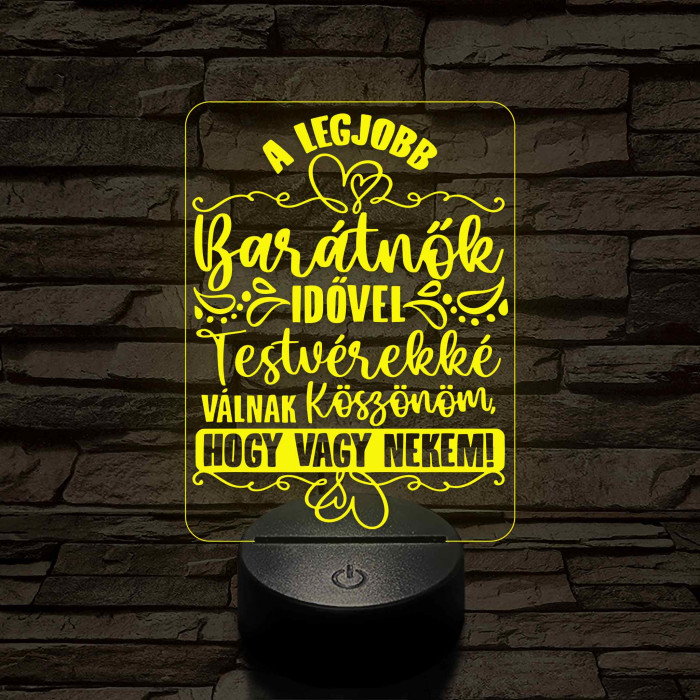 A legjobb barátnők – 7 színű, színváltós LED lámpa