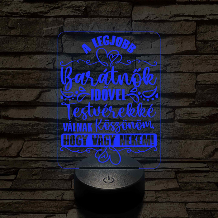 A legjobb barátnők – 7 színű, színváltós LED lámpa
