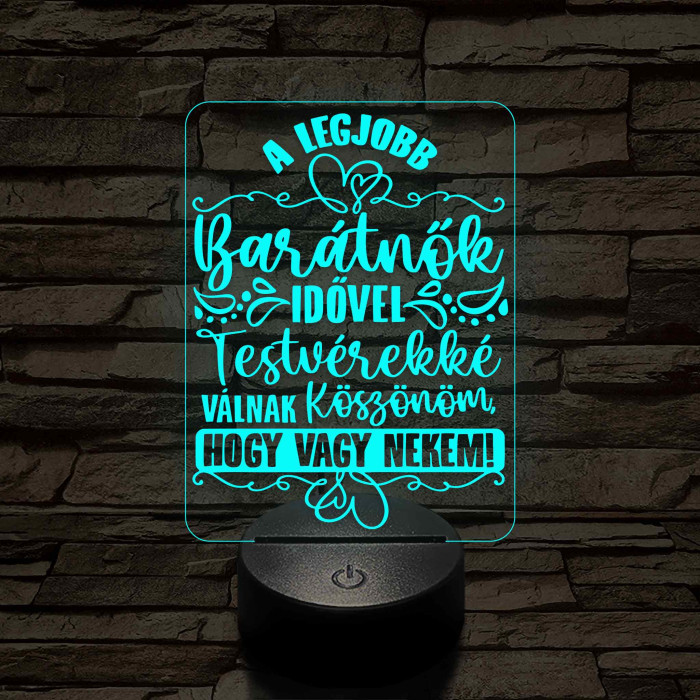 A legjobb barátnők – 7 színű, színváltós LED lámpa