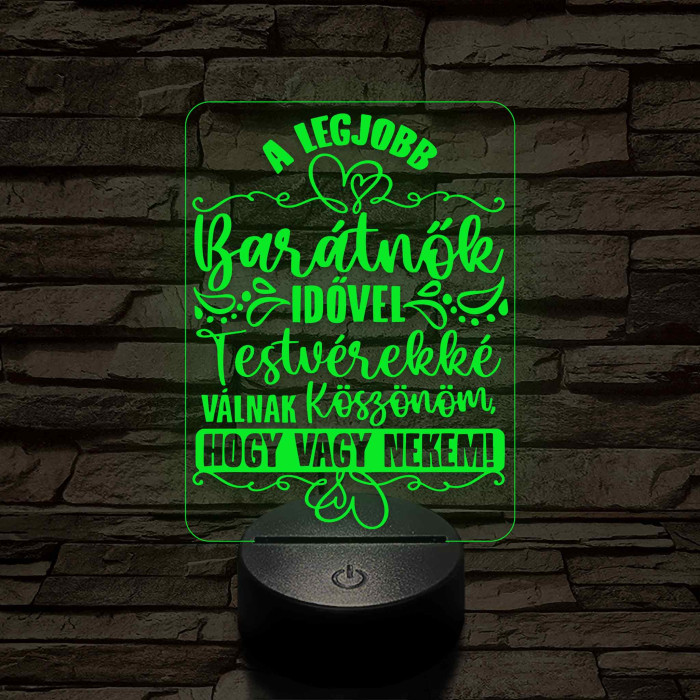 A legjobb barátnők – 7 színű, színváltós LED lámpa