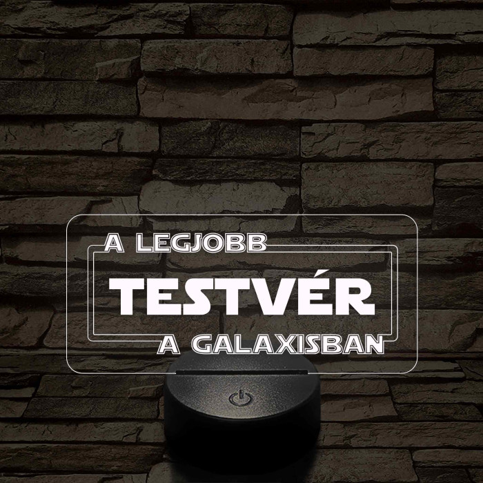 A legjobb testvér a galaxisban – 7 színű színváltós 3D LED lámpa