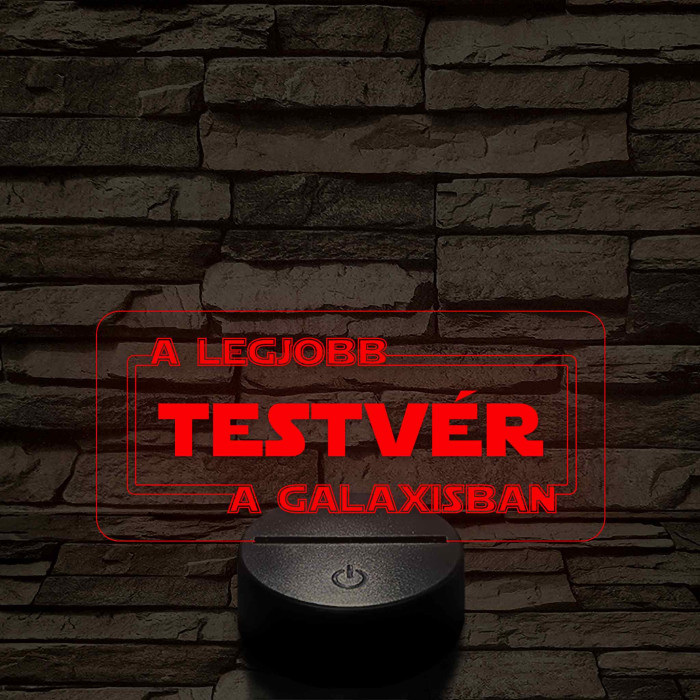 A legjobb testvér a galaxisban – 7 színű színváltós 3D LED lámpa