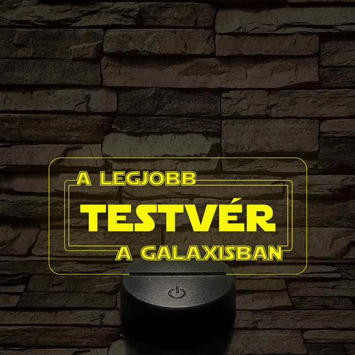 A legjobb testvér a galaxisban – 7 színű színváltós 3D LED lámpa