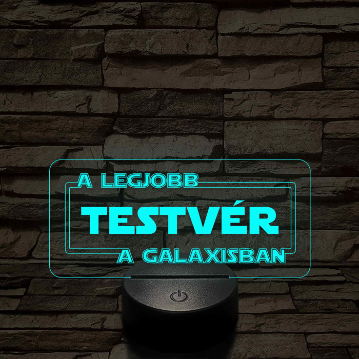 A legjobb testvér a galaxisban – 7 színű színváltós 3D LED lámpa