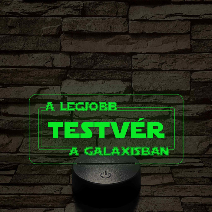 A legjobb testvér a galaxisban – 7 színű színváltós 3D LED lámpa