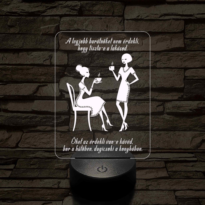 Kávé, bor és dugicsoki – 7 színű, színváltós LED lámpa