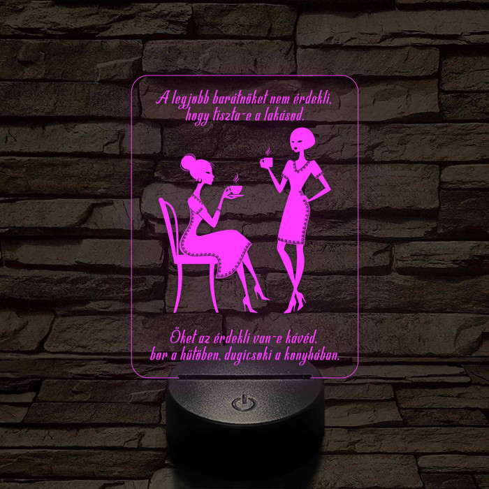 Kávé, bor és dugicsoki – 7 színű, színváltós LED lámpa