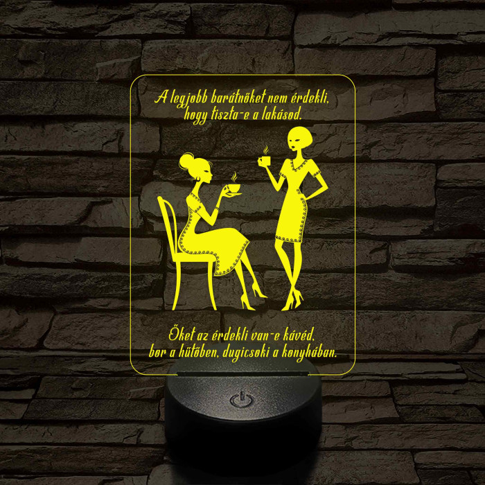 Kávé, bor és dugicsoki – 7 színű, színváltós LED lámpa