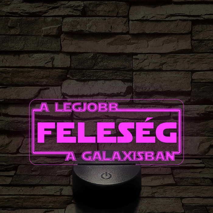 A legjobb férj/feleség a galaxisban – 7 színű színváltós 3D LED lámpa
