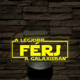 A legjobb férj/feleség a galaxisban – 7 színű színváltós 3D LED lámpa