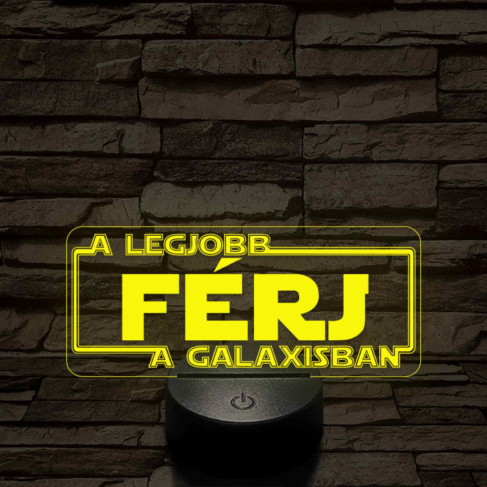 A legjobb férj/feleség a galaxisban – 7 színű színváltós 3D LED lámpa