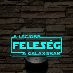 A legjobb férj/feleség a galaxisban – 7 színű színváltós 3D LED lámpa