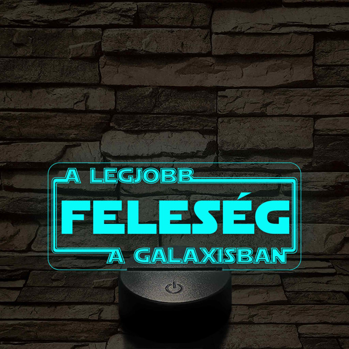 A legjobb férj/feleség a galaxisban – 7 színű színváltós 3D LED lámpa
