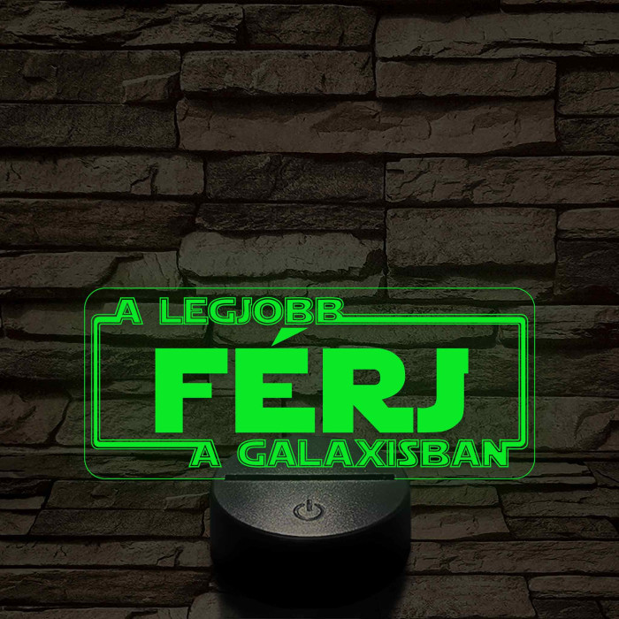 A legjobb férj/feleség a galaxisban – 7 színű színváltós 3D LED lámpa