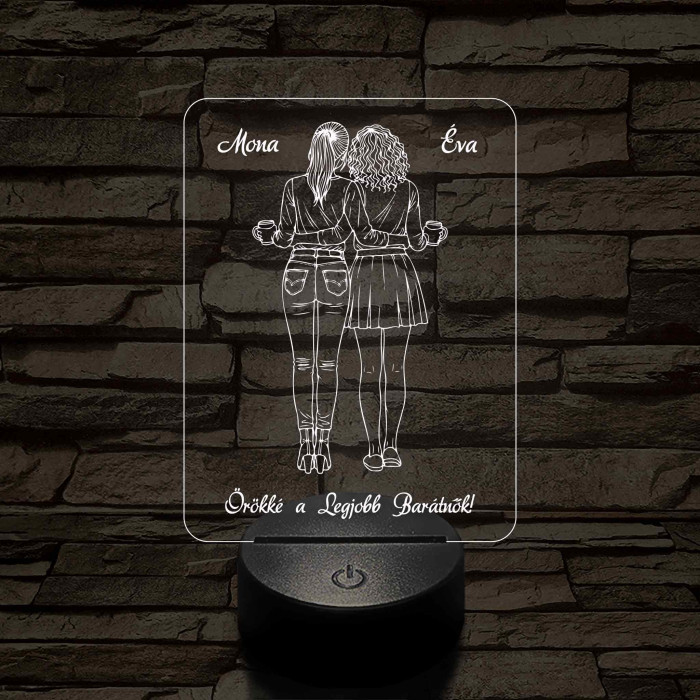 A legjobb barátnők – 7 színű, színváltós LED lámpa