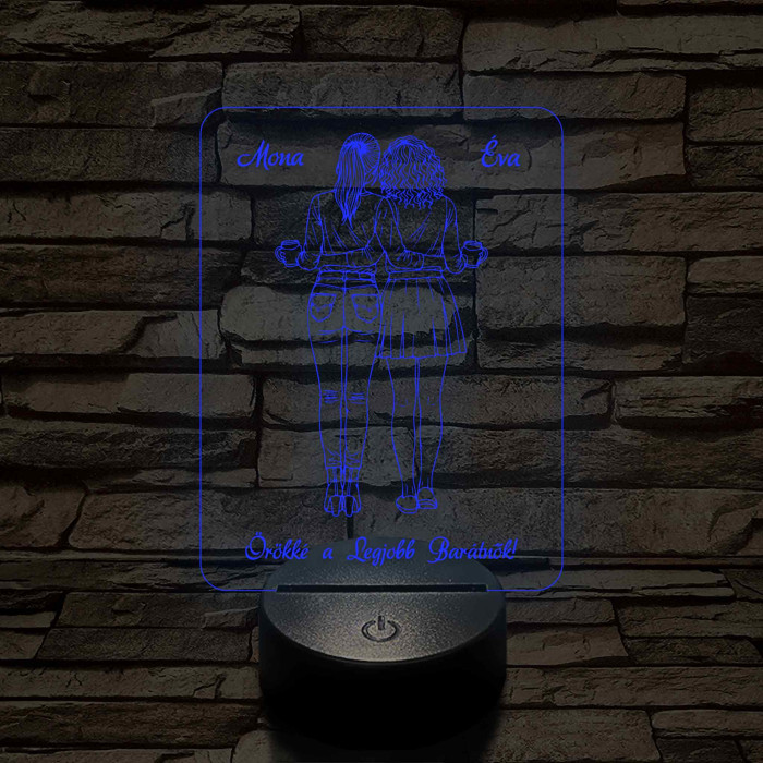 A legjobb barátnők – 7 színű, színváltós LED lámpa