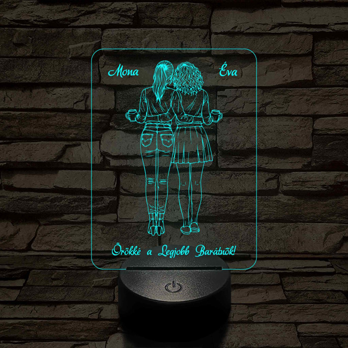 A legjobb barátnők – 7 színű, színváltós LED lámpa
