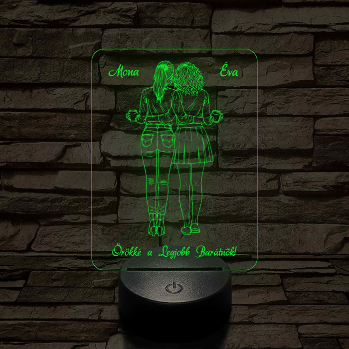 A legjobb barátnők – 7 színű, színváltós LED lámpa