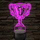 Kupa, te vagy a legjobb! - 7 színű színváltós 3D LED lámpa