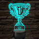 Kupa, te vagy a legjobb! - 7 színű színváltós 3D LED lámpa