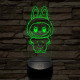 Labubu 7 színű 3D led lámpa