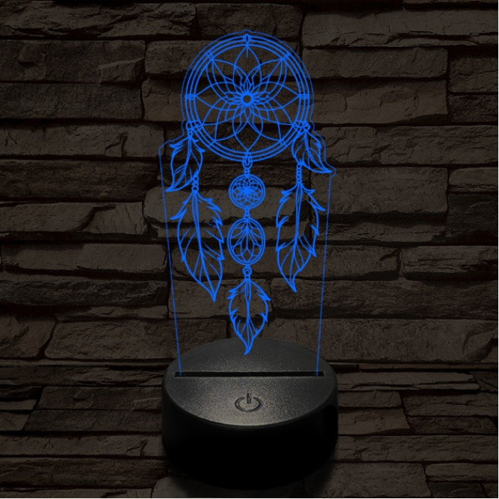 Álomfogó 7 színű  3D led lámpa