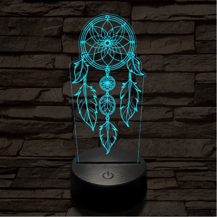 Álomfogó 7 színű  3D led lámpa