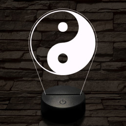 Jin-Jang natúr 7 színű  3D led lámpa