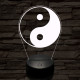 Jin-Jang natúr 7 színű  3D led lámpa