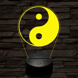 Jin-Jang natúr 7 színű  3D led lámpa